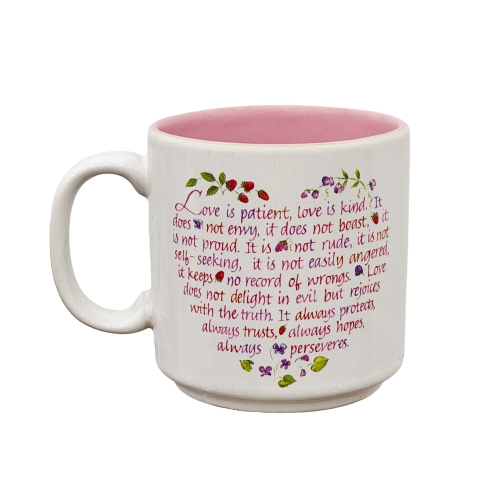 Love Is Patient Love Is Kind Coffee Mug 1 Corinthians 13:4-8 Full Verse